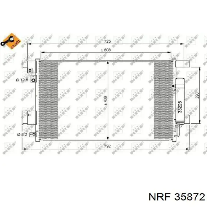 Condensador aire acondicionado 35872 NRF