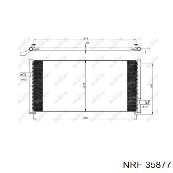 35877 NRF радиатор кондиционера
