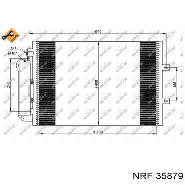 Радиатор кондиционера 35879 NRF