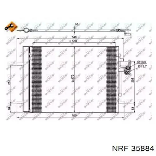 35884 NRF радиатор кондиционера