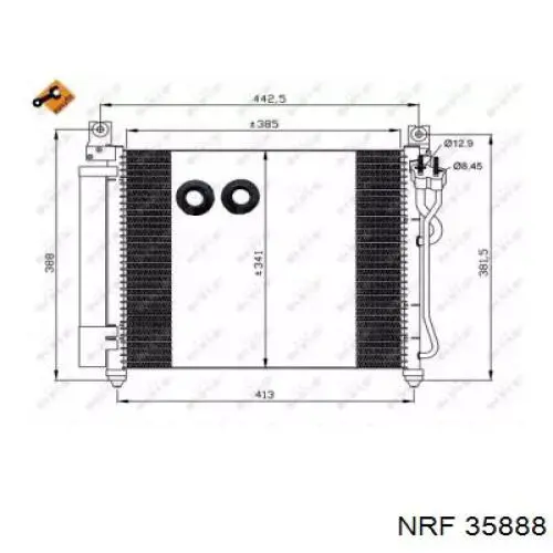 Радиатор кондиционера 35888 NRF