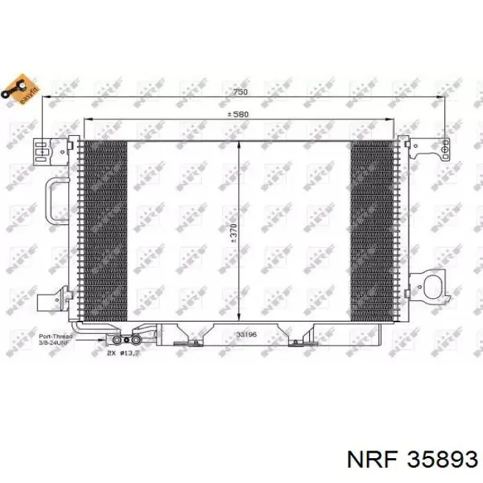 Радиатор кондиционера 35893 NRF