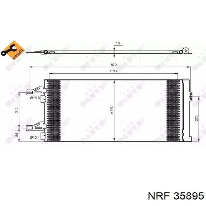 35895 NRF радиатор кондиционера