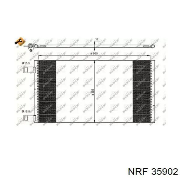 Радиатор кондиционера 35902 NRF