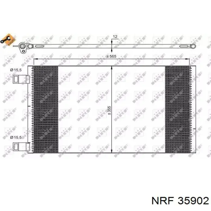 35902 NRF радиатор кондиционера