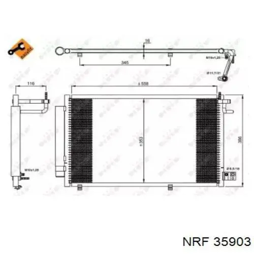 Радиатор кондиционера 35903 NRF