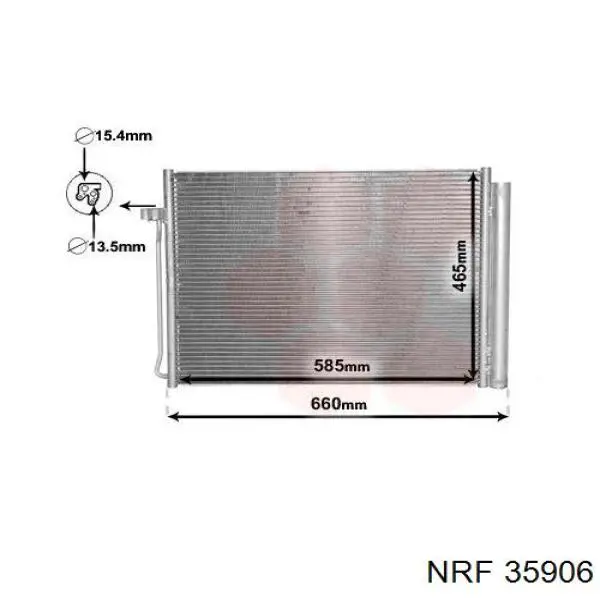 Радиатор охлаждения кондиционера NRF 35906