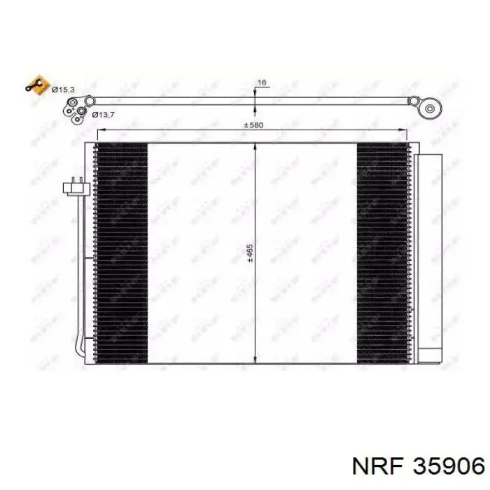 35906 NRF радиатор кондиционера