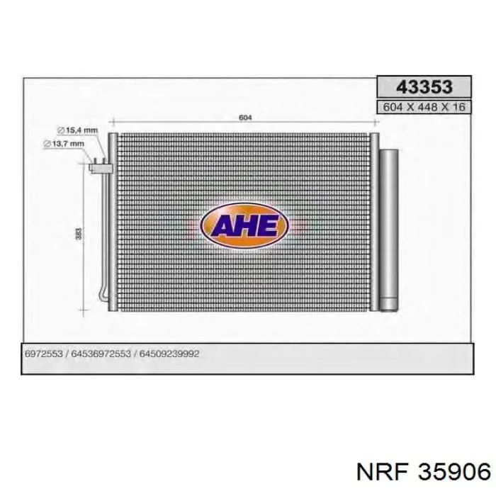 Купить 35906 NRF Радиатор системы охлаждения кондиционера