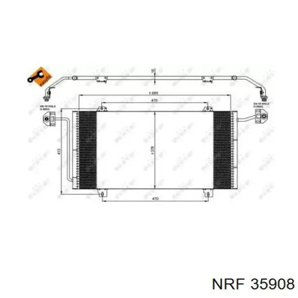 Радиатор кондиционера 35908 NRF