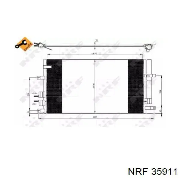 Радиатор охлаждения кондиционера Hart 608186