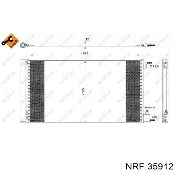 Радиатор кондиционера NRF 35912