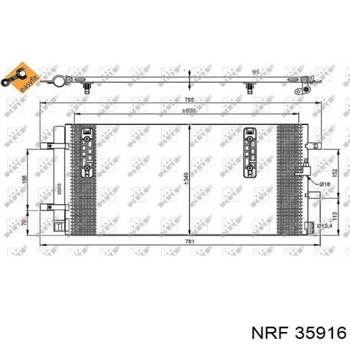 35916 NRF радиатор кондиционера