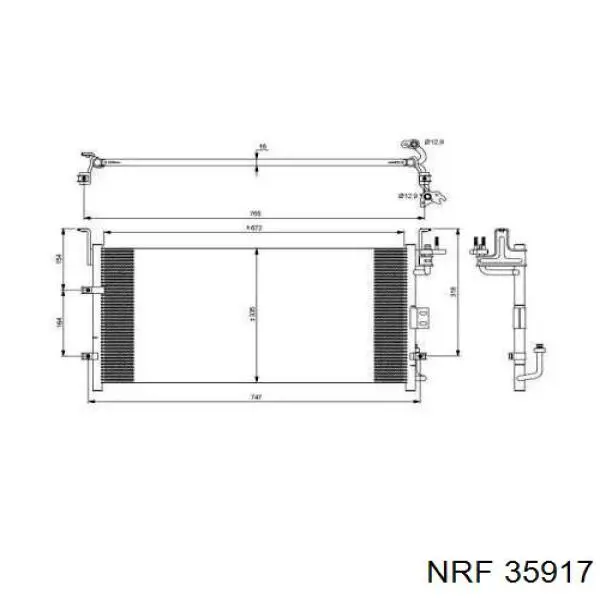 Радиатор кондиционера 35917 NRF