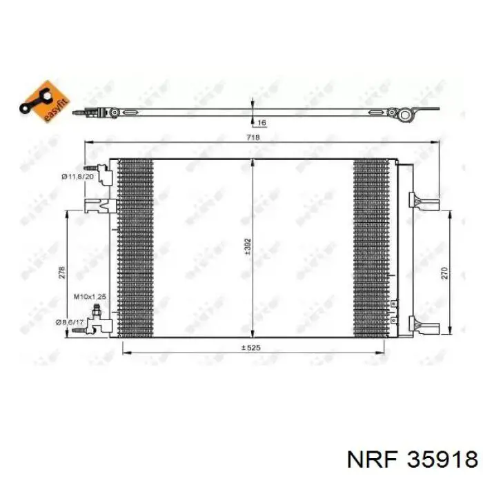 35918 NRF радиатор кондиционера