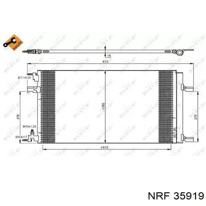 35919 NRF радиатор кондиционера
