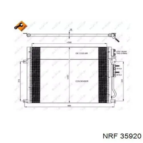 Радиатор кондиционера 35920 NRF