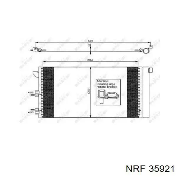 35921 NRF радиатор кондиционера