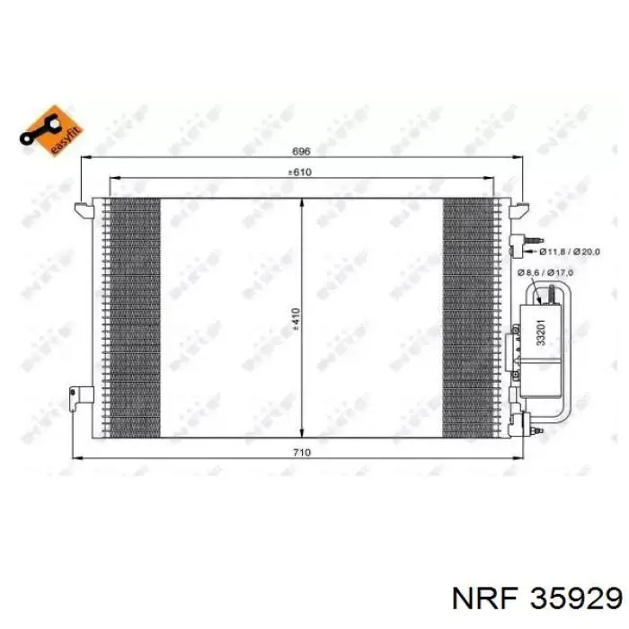 Радиатор кондиционера 35929 NRF