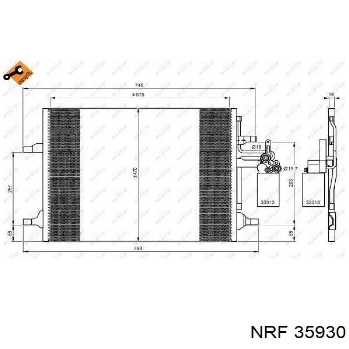 Condensador aire acondicionado 35930 NRF