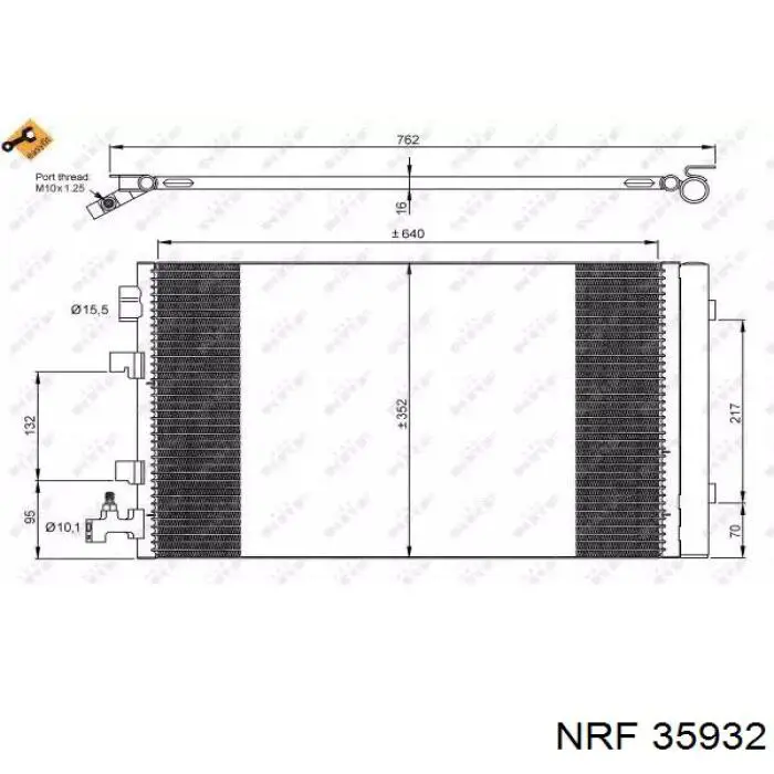 Condensador aire acondicionado 35932 NRF