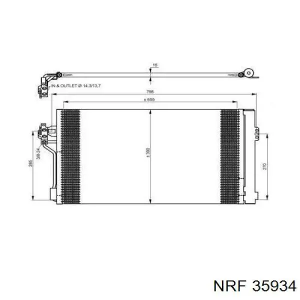 35934 NRF радиатор кондиционера