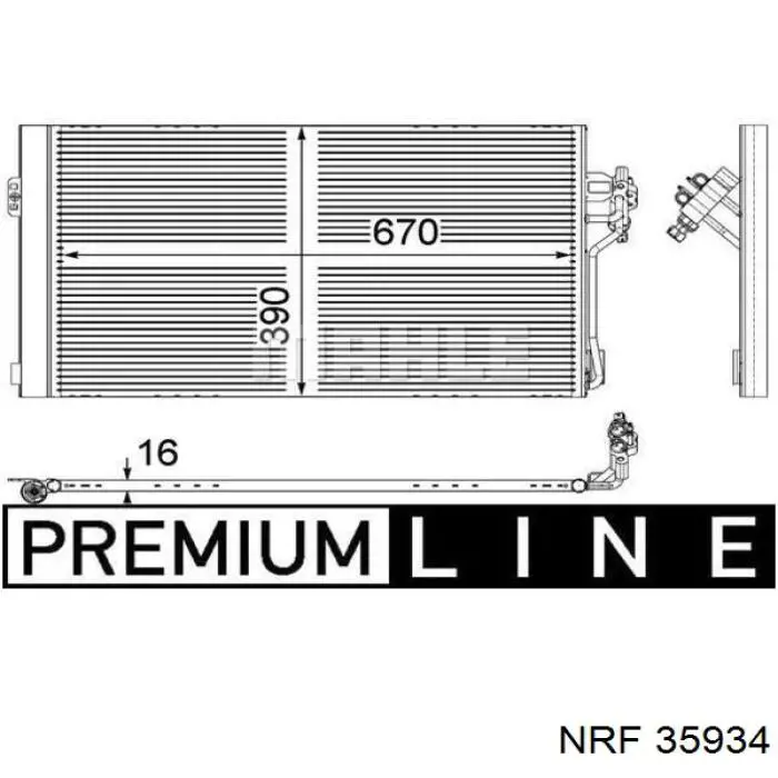 Condensador aire acondicionado 35934 NRF