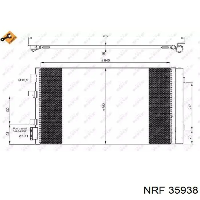 Condensador aire acondicionado 35938 NRF