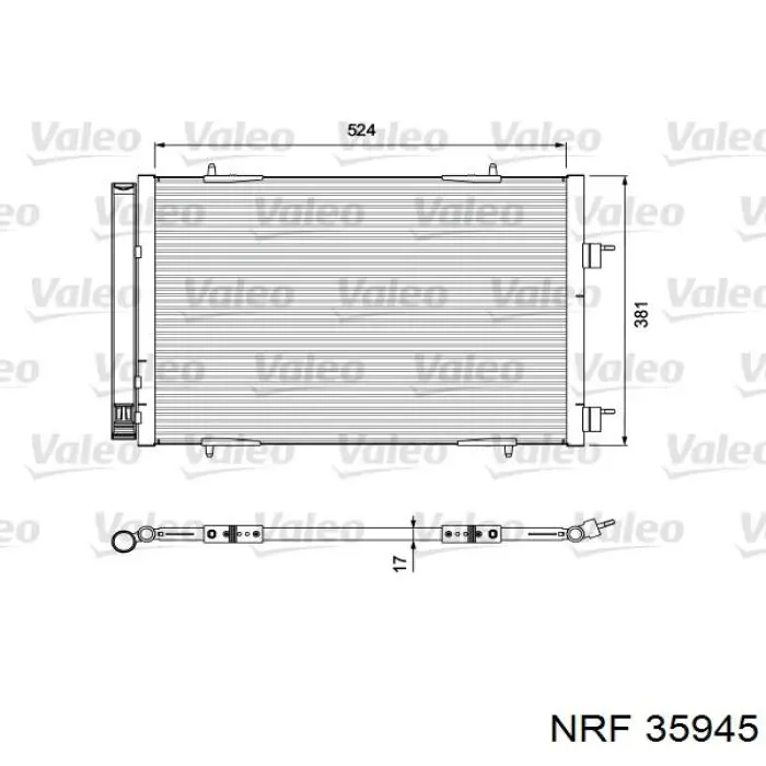 Купить 35945 NRF Радиатор системы охлаждения кондиционера