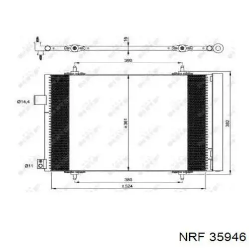 35946 NRF радиатор кондиционера