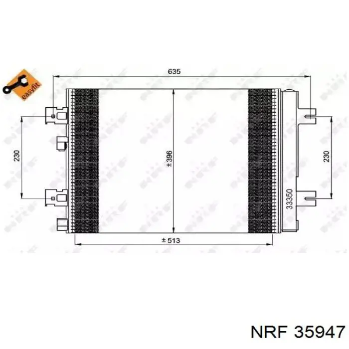 35947 NRF радиатор кондиционера