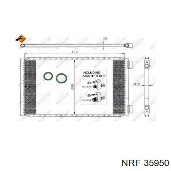 Радиатор охлаждения кондиционера NRF 35950