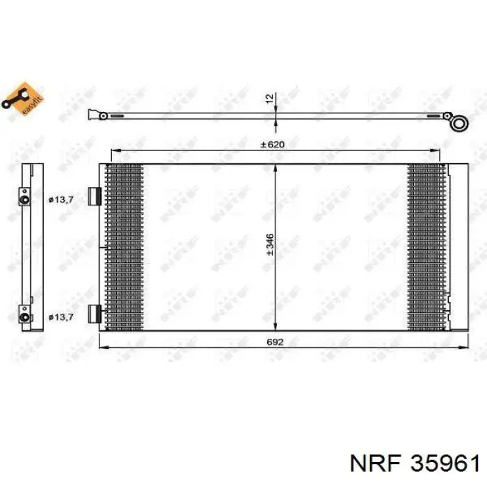 Condensador aire acondicionado 35961 NRF