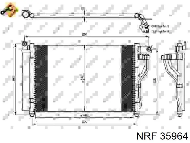 35964 NRF радиатор кондиционера