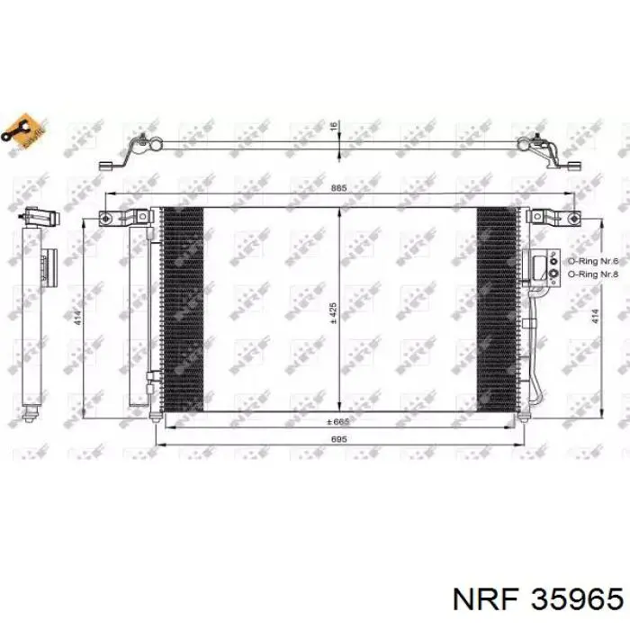 Радиатор кондиционера 35965 NRF