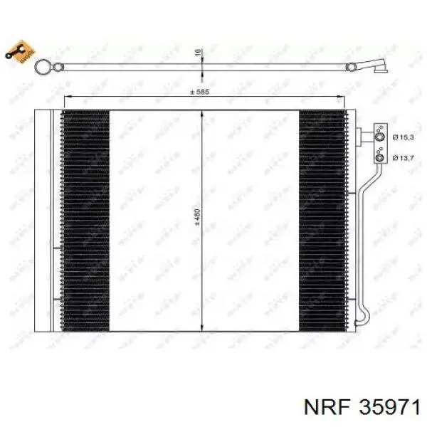 35971 NRF радиатор кондиционера