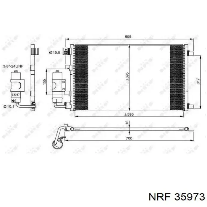 35973 NRF радиатор кондиционера