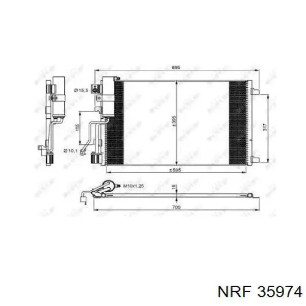 Радиатор кондиционера 35974 NRF