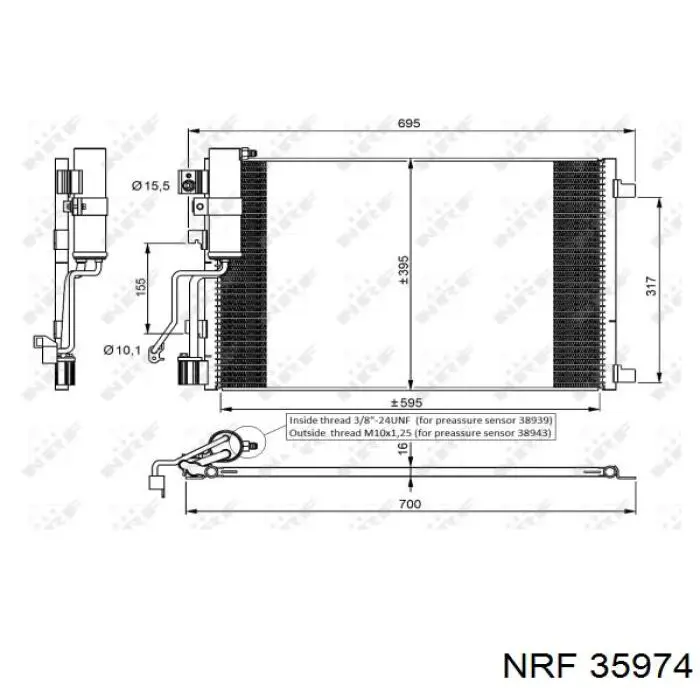 Радиатор кондиционера 2759K8C2 Polcar