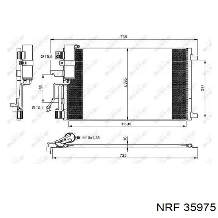 35975 NRF радиатор кондиционера