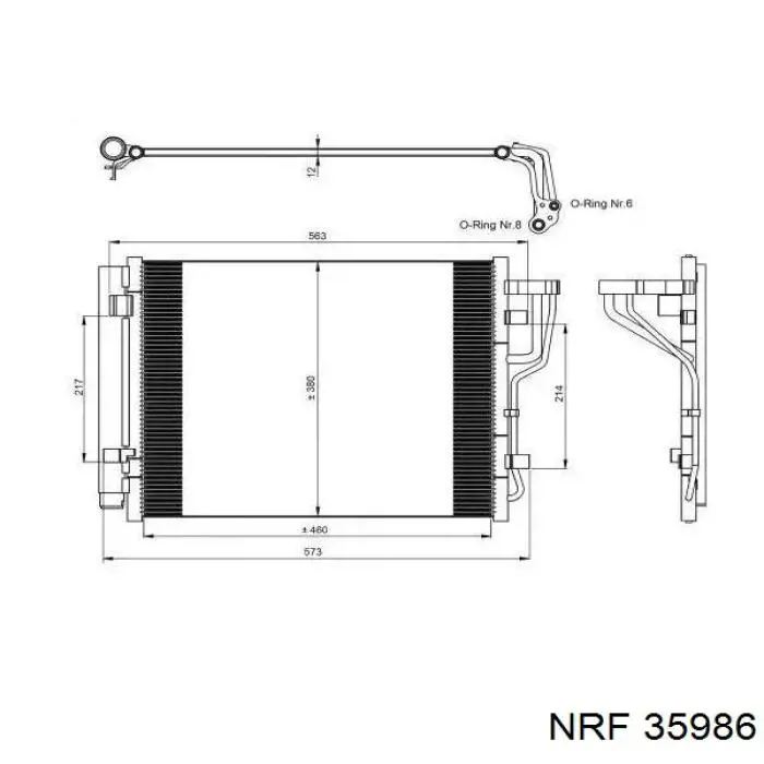 35986 NRF радиатор кондиционера