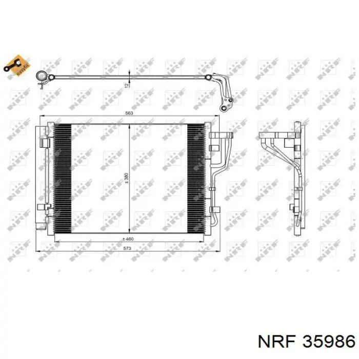 Condensador aire acondicionado 35986 NRF