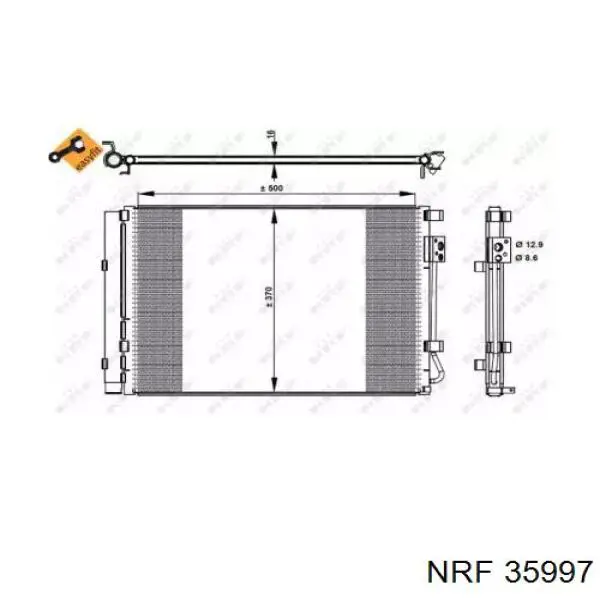 35997 NRF радиатор кондиционера