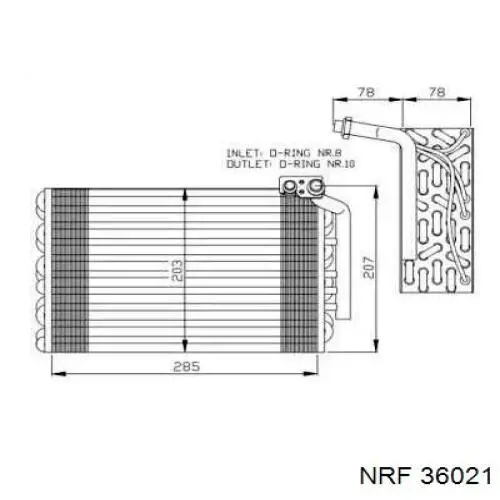 Испаритель кондиционера 36021 NRF