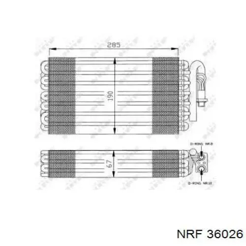 Купить 36026 NRF Радиатор кондиционера салонный, испаритель