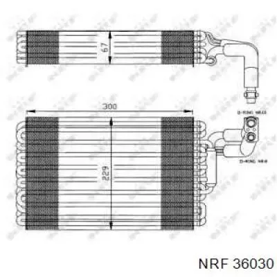 Evaporador, aire acondicionado 36030 NRF