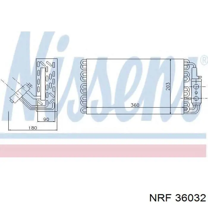 Радиатор испарителя кондиционера NRF 36032 цена, от 88.68 USD