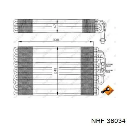 36034 NRF испаритель кондиционера