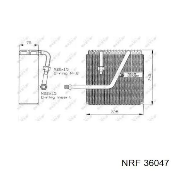 Испаритель кондиционера 36047 NRF