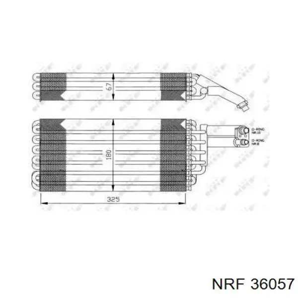 36057 NRF Радиатор отопителя салона